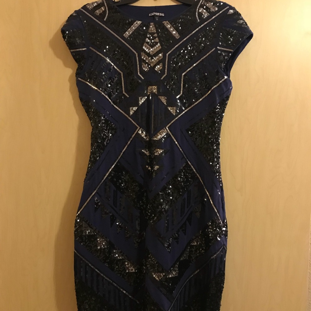 Express Gatsby themed sequin dress
